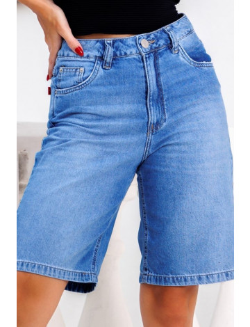 Bermuda Jeans Jorts Atacado Feminina Revanche Matureia Azul