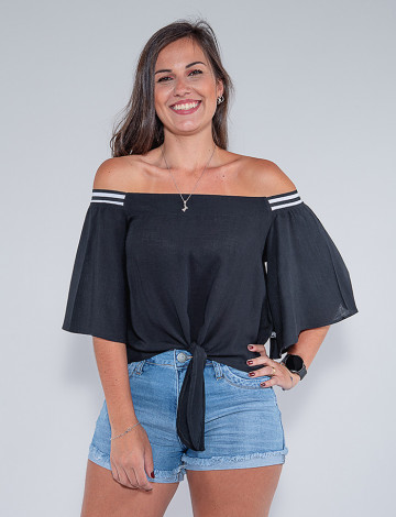 Blusa Atacado Feminina Revanche Perrine Preto Frente