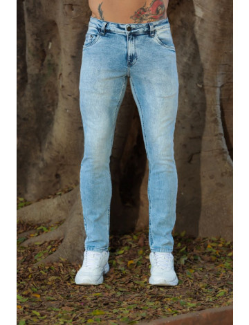 Calça Jeans Slim Básica Atacado Masculina Revanche Triunfo Azul