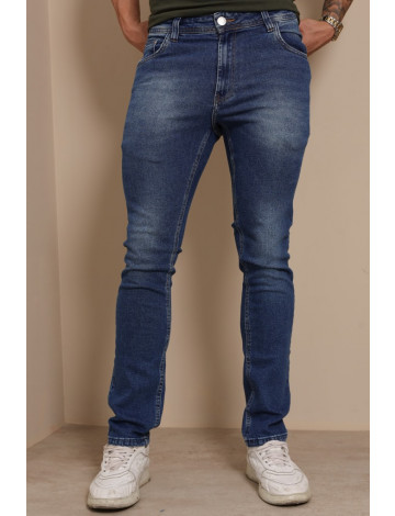 Calça Jeans Slim Com Elastano Atacado Masculina Revanche Orobó Azul