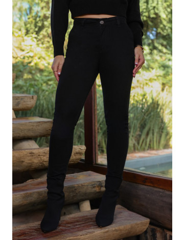 Calça Skinny Bolso Embutido Atacado Feminina Revanche Regla Preto