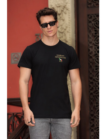 Camiseta Decote Careca Estampada Atacado Masculino Revanche Devonport Preto