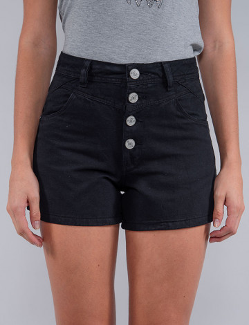 Shorts Sarja Atacado Feminina Revanche Mirka Preto 