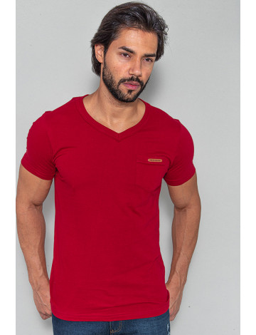 Camiseta Atacado Masculina Revanche Carlos Vermelho Frente