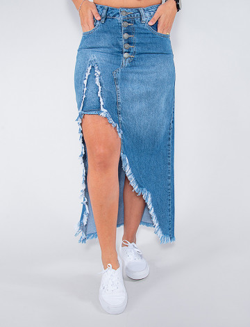 vestido jeans longuete