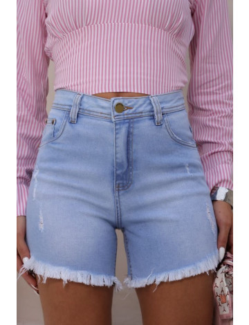 Shorts Jeans Hot Pants Empina Bumbum Atacado Feminina Revanche Colares