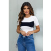  Blusa De Tricot Decote Careca Frash Stetch Atacado Feminina Revanche Ibipeba Branco