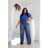 Calça Jeans Wide Barra A Fio Curvy Atacado Feminina Revanche Argóvia Unica