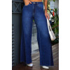 Calça Jeans Wide Leg Two Tones Atacado Feminina Revanche Essonne Azul