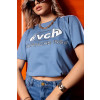 T-Shirt Oversized Estampada Atacado Feminina Revanche Algona Azul
