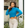 Blusa De Tricot Trançada Atacado Feminina Revanche Sybil Azul