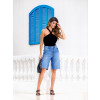 Bermuda Jeans Jorts Atacado Feminina Revanche Matureia Azul