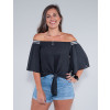 Blusa Atacado Feminina Revanche Perrine Preto Frente