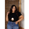 Blusa Canelada Decote Careca Curvy Atacado Feminina Revanche Jesuânia Preto