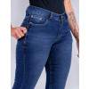 Calça Jeans Atacado Cigarrete Feminina Revanche Luara Azul Detalhe Frente