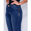 Calça Jeans Atacado Cigarrete Feminina Revanche Luara Azul Detalhe Bolso Frente