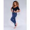 Calça Jeans Atacado Cigarrete Feminina Revanche Luara Azul Look