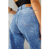 Calça Jeans Wide Leg Shine Atacado Feminina Revanche Gafanha Azul