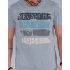 Camiseta Atacado Masculina Revanche Ravi Mescla Detalhe Frente