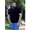 Camiseta Polo Bordado Plus Size Atacado Masculino Revanche Conde Preto