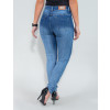 Calça Jeans Atacado Cigarrete Feminina Revanche Rousset Azul Costas