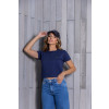 Cropped Básico Com Gola A Fio Atacado Feminina Revanche Lismore Azul Marinho