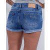 Shorts Jeans Atacado Boyfriend Feminino Revanche Rafaelle Azul Detalhe Costas