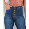 Calça Jeans Atacado Cigarrete Cinta Feminina Revanche Fit Belt Grenier Azul Detalhe Frente