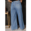 Calça Jeans Pantalona Com Cinto Curvy Atacado Feminina Revanche Esgaroth