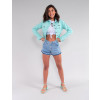 Shorts Jeans Atacado Feminino Revanche Yannick Azul Look