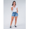 Shorts Jeans Atacado Feminino Revanche Felicite Azul Look