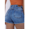 Shorts Jeans Boyfriend Vista Com Botões Atacado Feminina Revanche Venturosa Azul