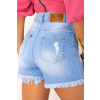 Shorts Jeans Cintura Alta Cut Out Atacado Feminino Revanche Tomboa Unica