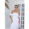 Vestido Ciganinha Longo Atacado Feminino Revanche Euritânia Branco