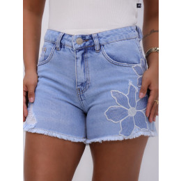 Shorts Jeans Mom Com Aplicação Em Jeans Atacado Feminino Revanche Basauri