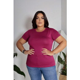 Blusa Baby Look Basica Curvy Atacado Feminina Revanche Zadar Preto