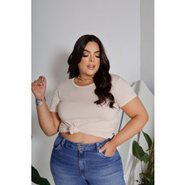 Blusa Baby Look Basica Curvy Atacado Feminina Revanche Zadar Preto