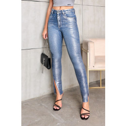 Calça Jeans Skinny Com Foil e Glitter Atacado Feminina Revanche Valais