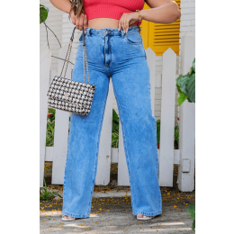 Calça Jeans Wide Leg Plus Size Atacado Feminina Revanche Pataias