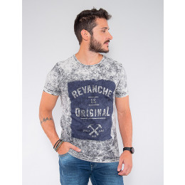 Camiseta Atacado Masculina Revanche Aron Preto Frente