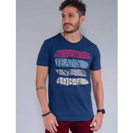 Camiseta Atacado Masculina Revanche Ravi Preto Frente