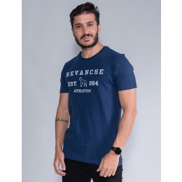 Camiseta Atacado Masculino Revanche Gael Azul Marinho Frente