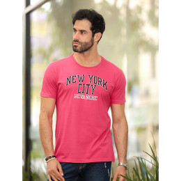 Camiseta Bordada Atacado Masculino Revanche Areado Pink