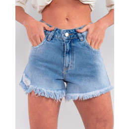 Shorts Jeans Atacado Feminino Revanche Cheree Azul Detalhe