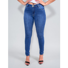 Calça Jeans Atacado Cigarrete Feminina Revanche Auriville Azul Frente