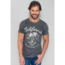 Camiseta Atacado Masculina Revanche Dartagnan Cinza Frente