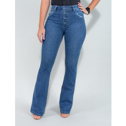 Calça Jeans Atacado Flare Feminina Revanche Emile Azul Frente