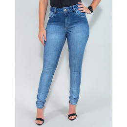 Calça Jeans Atacado Cigarrete Feminina Revanche Rousset Azul Frente