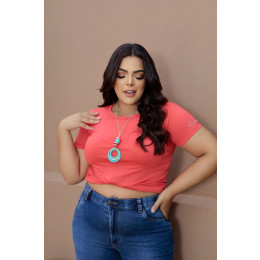 Blusa Baby Look Basica Curvy Atacado Feminina Revanche Zadar Preto